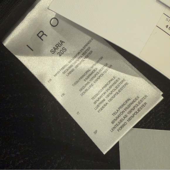 BNWT IRO Shimmering Black/SilverMini Saria Skirt size 40 - Picture 4 of 11